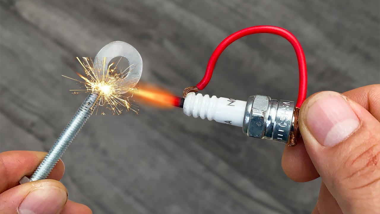 How to make a simple welding machine from SPARK PLUG at home! Genius idea