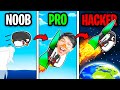 NOOB vs PRO vs HACKER In LEARN TO FLY!? (ALL LEVELS!)