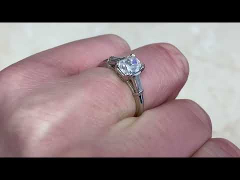 1.07ct Solitaire Antique Cushion Cut Diamond Engagement Ring - J.E. Caldwell Ring - Hand Video