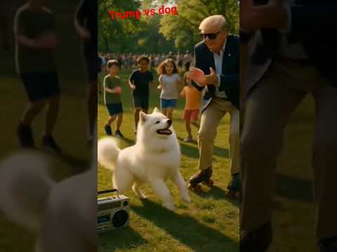 Samoyed Starts a Dance Party in Central Park — Trump on Skates Too?! 🛼🐾 #CentralParkShake#dog#short