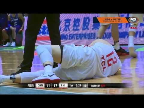 Disqualifying Foul  China v Philippines   FIBA Asia Cup 2017