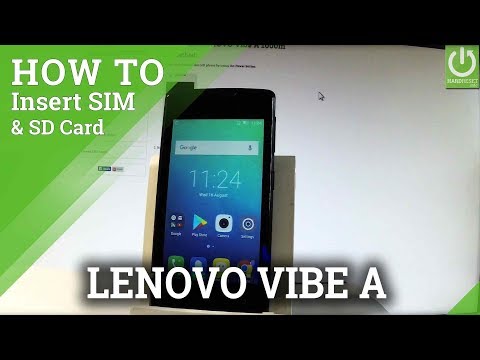 LENOVO Vibe A SIM & SD Slot / Insert SIM and Micro SD Card