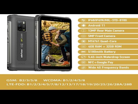 Ulefone Armor X10 Rugged Phone Unlocked, IP69K/IP68 Waterproof
