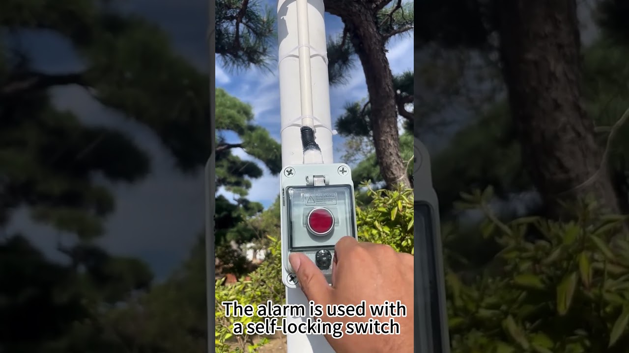 Outdoor high-decibel safety emergency one-button alarm siren#alarmsystem #security