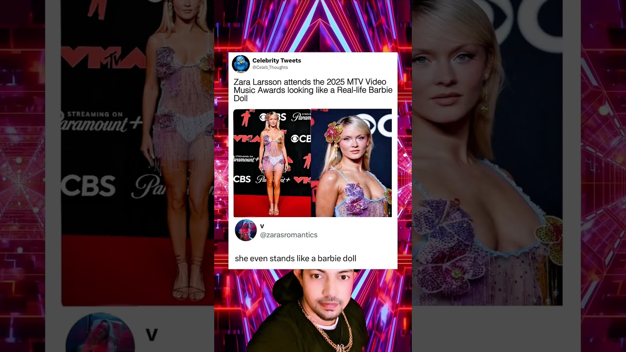 Zara Larsson attends the 2025 MTV Video Music Awards looking like a Real-life Barbie Doll.