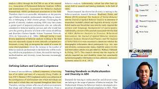 GT 0:05 / 7:55 Diversity in Applied Behavior Analysis Part 1 