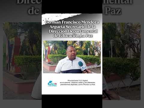 Lic. Germán Mendoza Secretario de la Departamental de Educación La Paz
