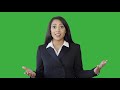 Portrait Of Young Black Business Women Talking Isolated Green Screen Background