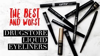 THE BEST AND WORST DRUGSTORE LIQUID EYELINERS