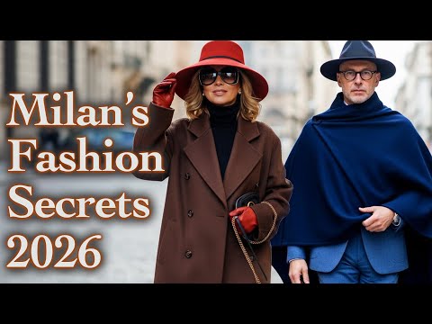 First Italian Street Fashion 2026. Elegant Winter Looks for Cold Weather. Luxury Milanese Lifestyle