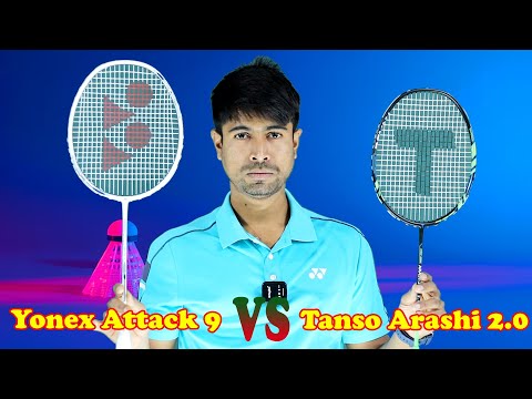 Yonex Attack 9 vs Tanso Arashi 2.0 – Full Comparison 🔥 Best Budget Racket Under ₹1500?