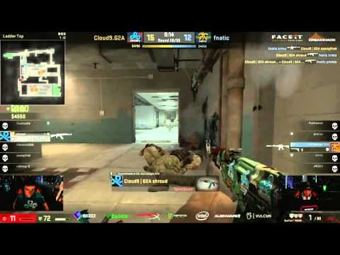 Shroud's insane 180 spray control vs fnatic [DH:Valencia]