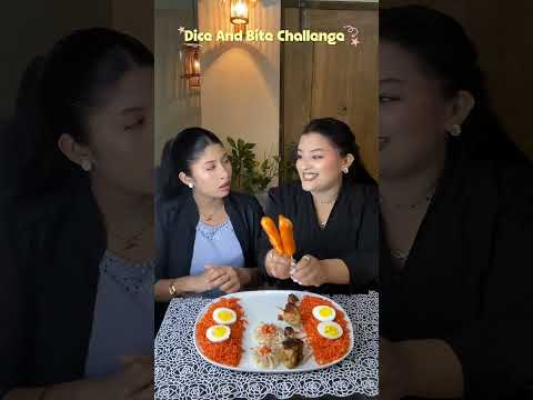 dice & bite challenge #dicechallenge #chickenlegpiece #shorts #millionviews #corndog #bitechallenge