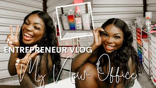 ENTREPRENEUR VLOG: MY NEW OFFICE *storage unit to office makeover* OYBELLA