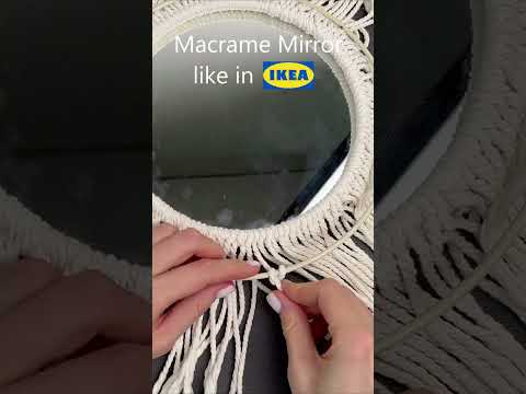 Macrame mirror😍 Tutorial on my channel #macrame #ikea #mirror #diy
