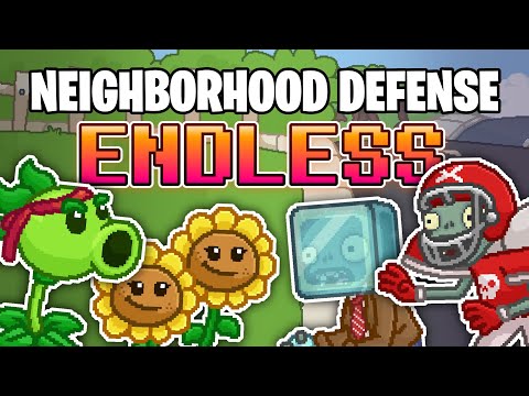 Trying Out the Endless Modes - PvZ Neighborhood Defense LIVE
