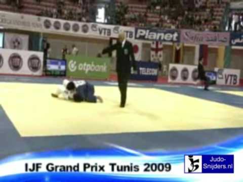 Judo 2009 Tunis: Tanaka (JPN) - Benarbderrahmene (ALG) [-63kg].