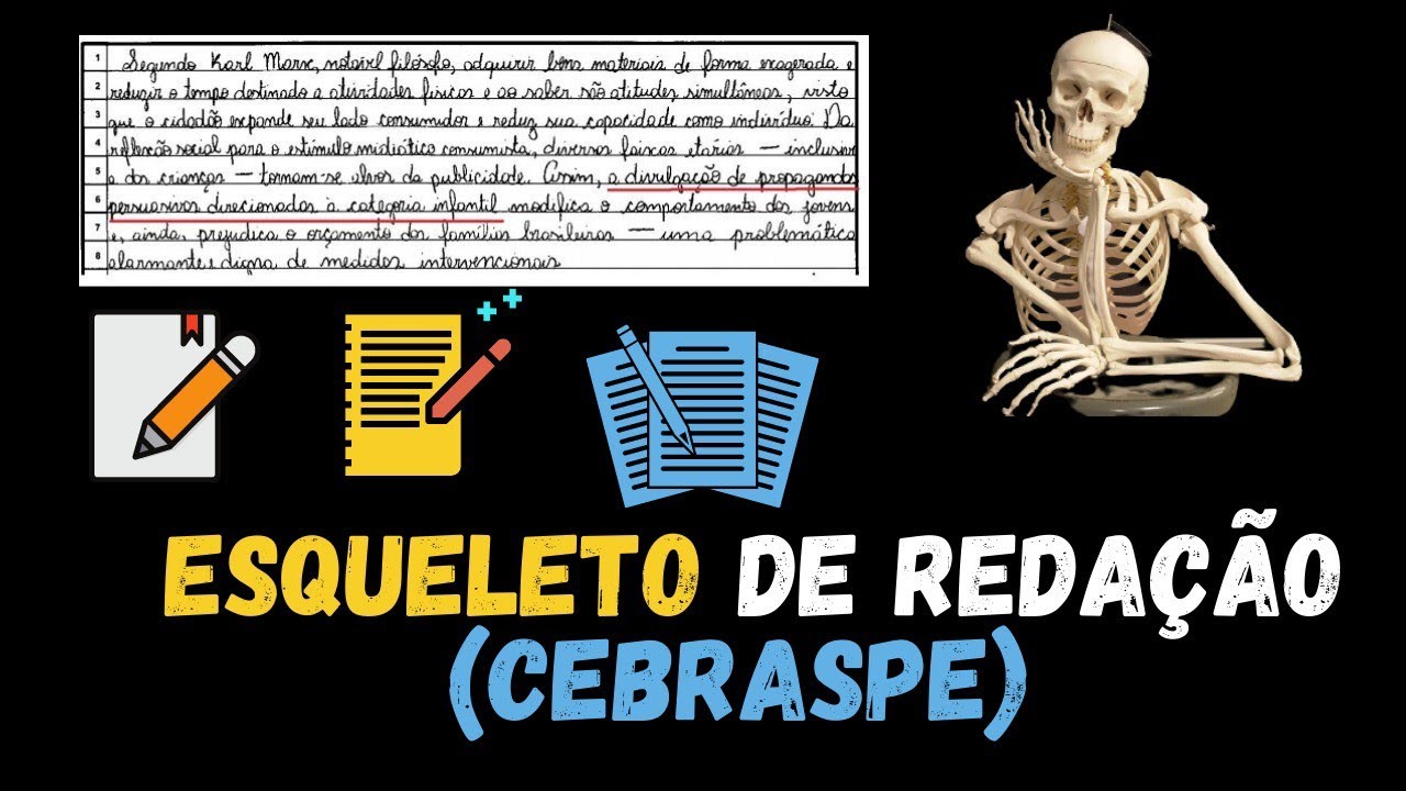 ☠️ ESQUELETO de redação: aprenda a usá-lo sem perder a originalidade.