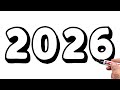 How To Draw 2026 In 3D Letters