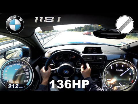 BMW 118i F20 136HP | TOP SPEED ON GERMAN AUTOBAHN | 212km/h