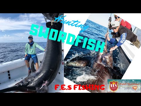 GIANT SWORDFISH HUNTING AT DEEP BLUE SEA#狩猎巨型剑鱼#F.E.S FISHING CHANNEL