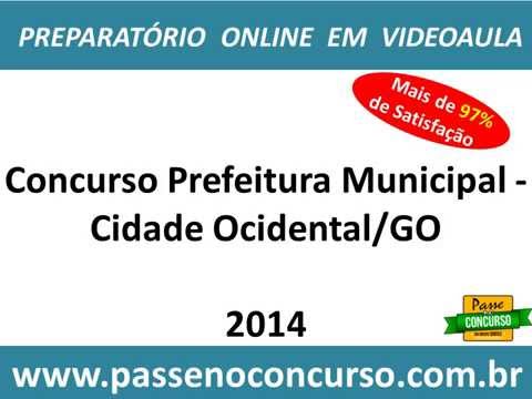 Concurso Prefeitura Municipal - Cidade Ocidental/GO - Fiscal de Posturas