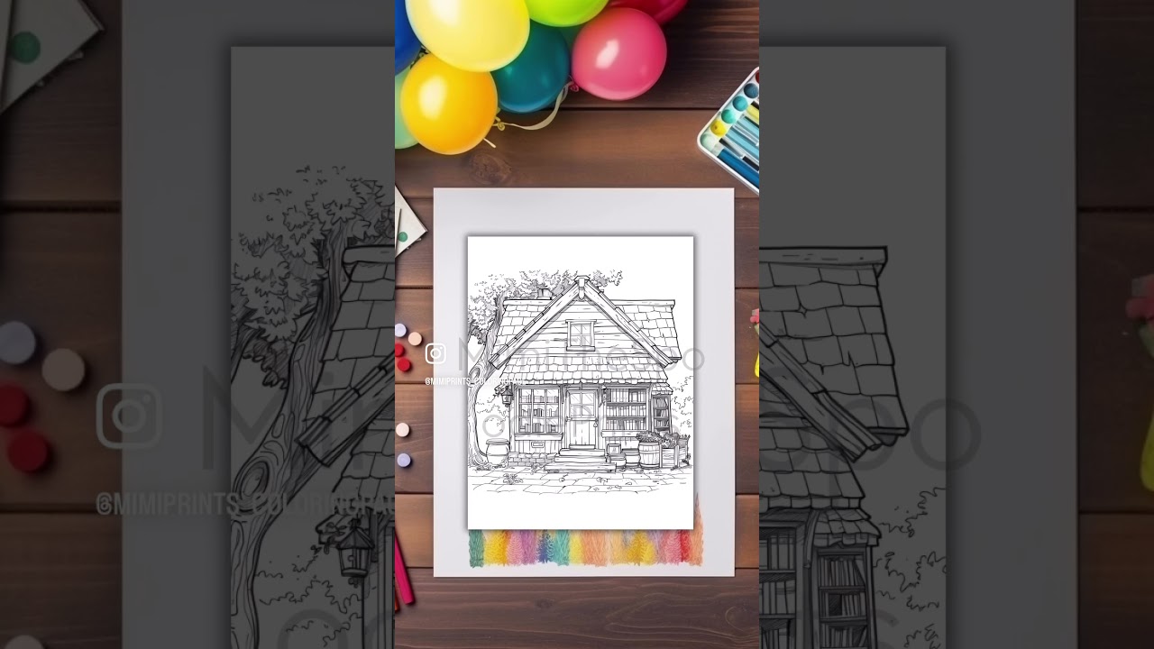 Bookstore Storefronts Coloring Pages for adults! #coloringpages #coloringbook #coloring