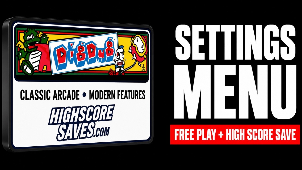 Dig Dug settings menu video guide