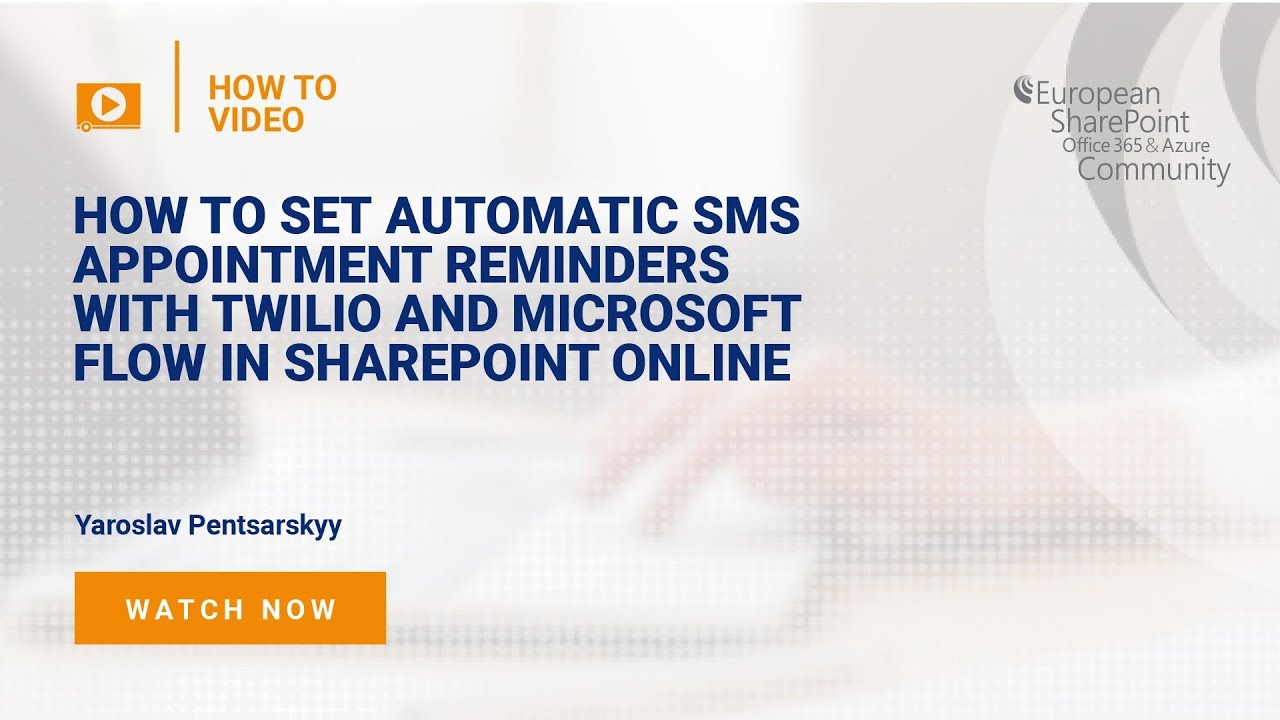 How To send Automatic SMS Appointment Reminders with Twilio and Microsoft Flow in SharePoint Online How To send Automatic SMS Appointment Reminders with Twilio and Microsoft Flow in SharePoint Online