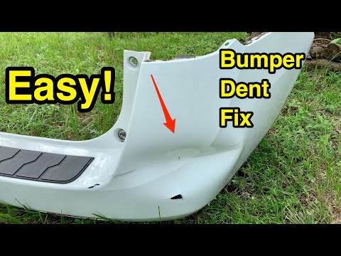 How to fix a dent on the front or rear bumper cover on your car. Quick & easy way!