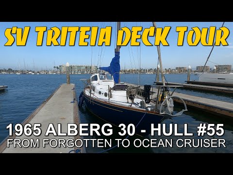 1965 Alberg 30 SV Triteia Post 4+ year Refit Above Decks Boat Tour