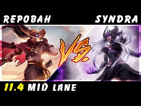 Repobah - Yasuo vs Syndra MID Patch 11.4 - Yasuo Gameplay
