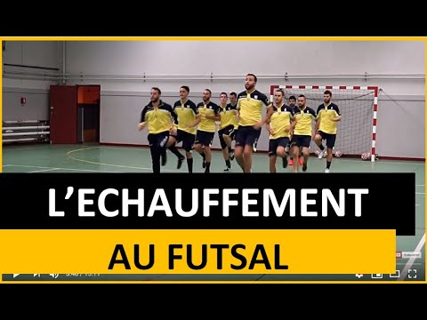Echauffement au futsal avec le Nantes Erdre Futsal (ligue 1)