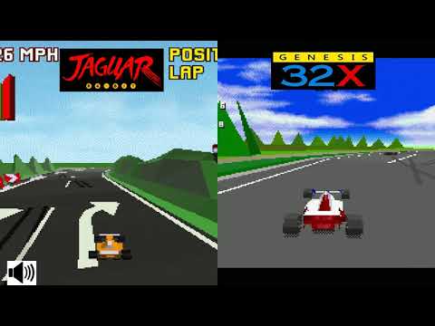 Virtua racing 32x VS Checkered Flag Jaguar Console VS Console