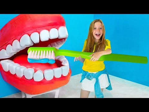 Nastya and useful stories for children about good behavior and health caree