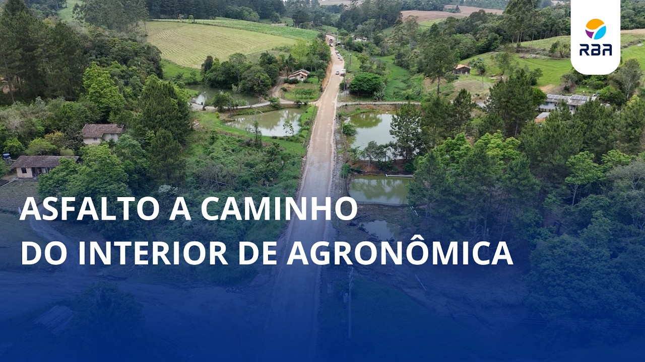 Asfalto a caminho do interior de Agronômica