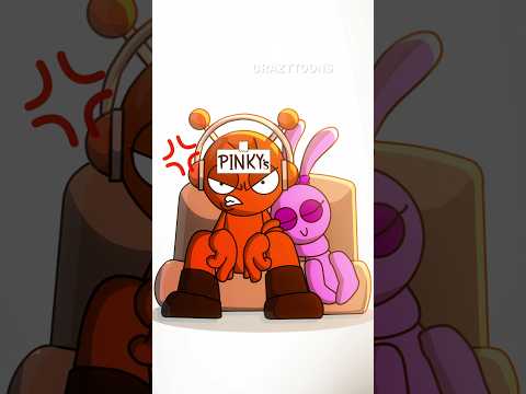 Pinky:😍 Oren:😠 Sprunki Incredibox Pinky x Oren Funny Best Friend(?) Animation #shorts