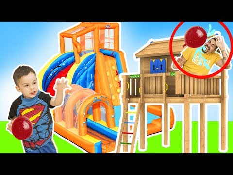 PARQUE ACUATICO GIGANTE vs CASITA de MADERA // Retos verano 2019