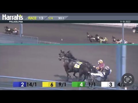 Greg Peck pushes Marcus Miller into the infield at Harrah’s Philadelphia - 11/10/2022