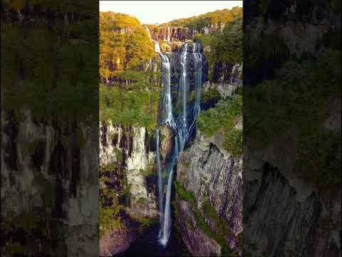 A cachoeira mais Bonitas do RS. Cachoeira do Tigre Preto, Cânions Fortaleza! #Drone #cachoeira