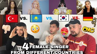 REACTION to [TURKISH] HASIBE vs. [QPOP] MALIKA YES vs. [KPOP] JESSI FT. JAY PARK vs. [GERMAN] HAVA