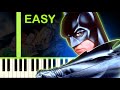 BATMAN FOREVER THEME - EASY Piano Tutorial