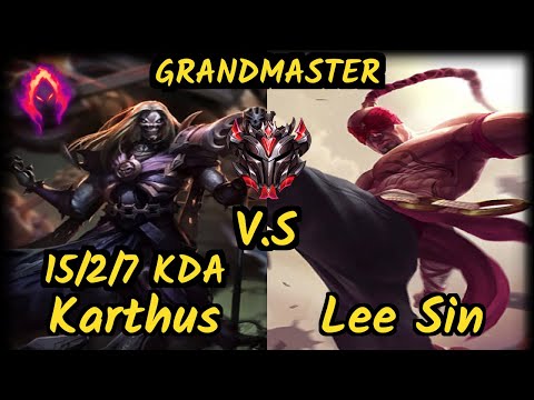MRDS TynX (KARTHUS) vs LEE SIN - 15/2/7 KDA JUNGLE GAMEPLAY - EUW Ranked GRANDMASTER