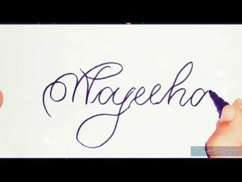 Wajeeha Name In Calligraphy Wajeeha Name in Stylish Design Faux Calligraphy For Beginners