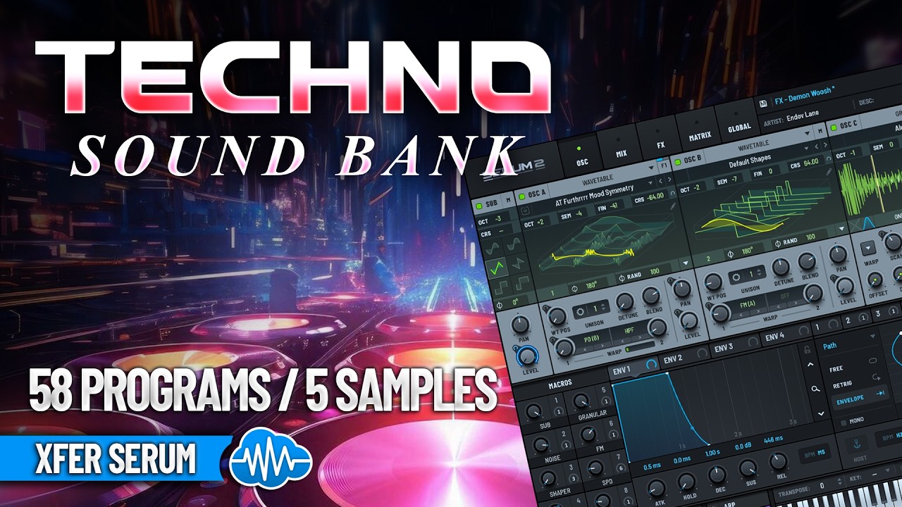 PRL001 - Techno Sound Bank - Xfer Serum ( 55 presets ) - Video Preview 1