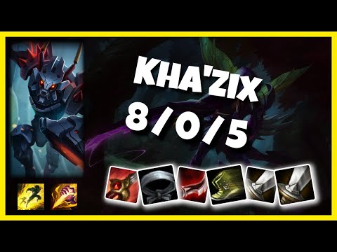 EU Challenger Kha'Zix JUNGLE (8/0/5) vs HECARIM Gameplay Replay - Patch 10.20