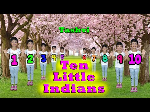 Ten Little Indians English Rhyme - Tashvi (with subtitles)