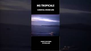 MS Tropicale sounds her Horn as she conclude her Lifeboat Drill