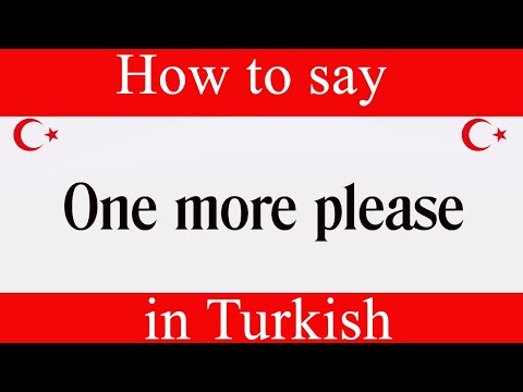 Learn Turkish & How To Say "One More Please" in Turkish | Learn Turkish Language