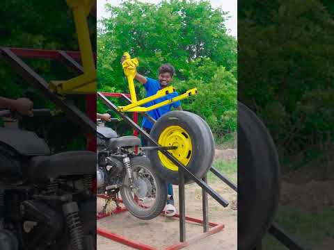 Monster Tyre Launcher 🔥🔥 Telugu Experiments #shorts #short  #teluguexperiments